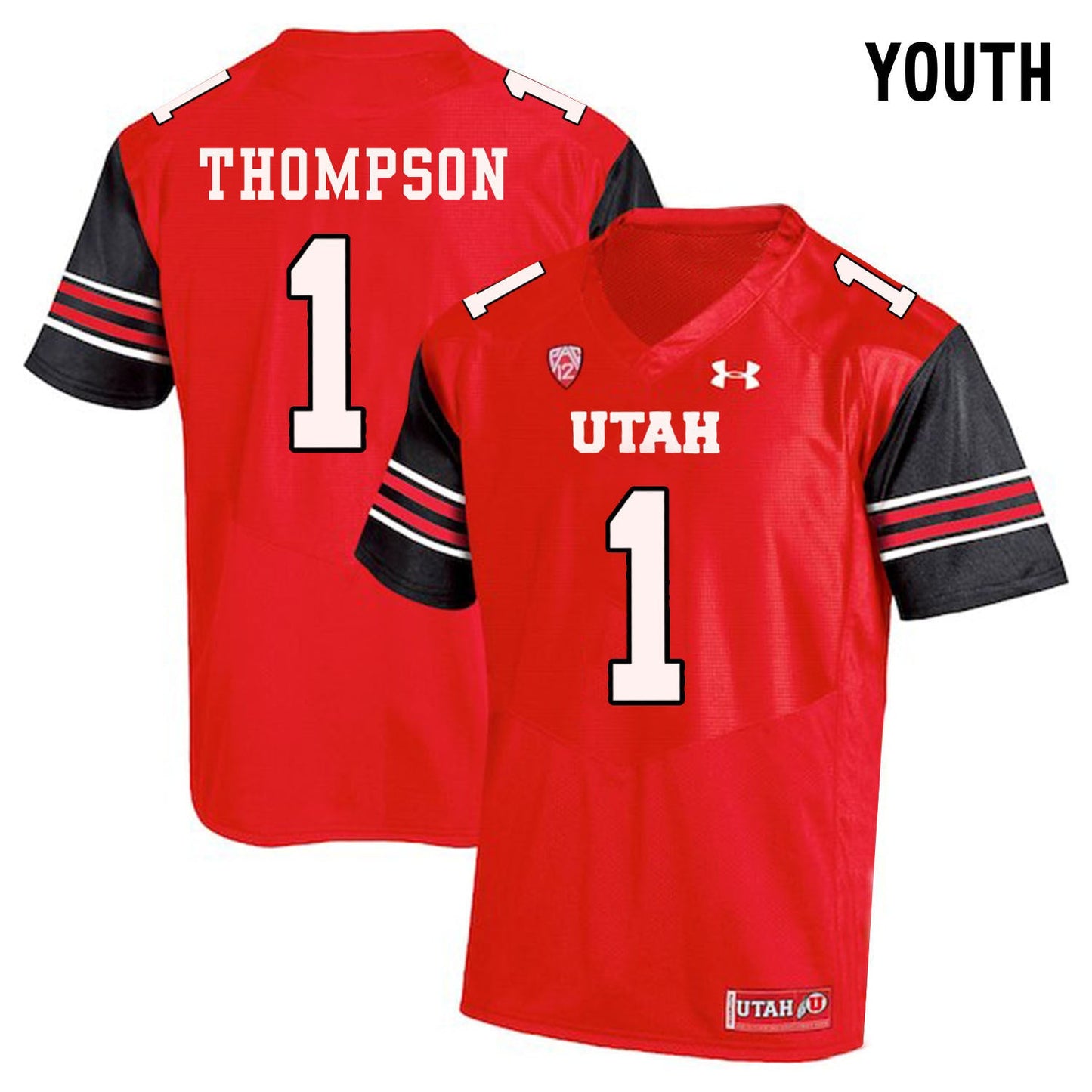 YOUTH Kendal Thompson 1 Red College Football Jersey football jersey product view 1