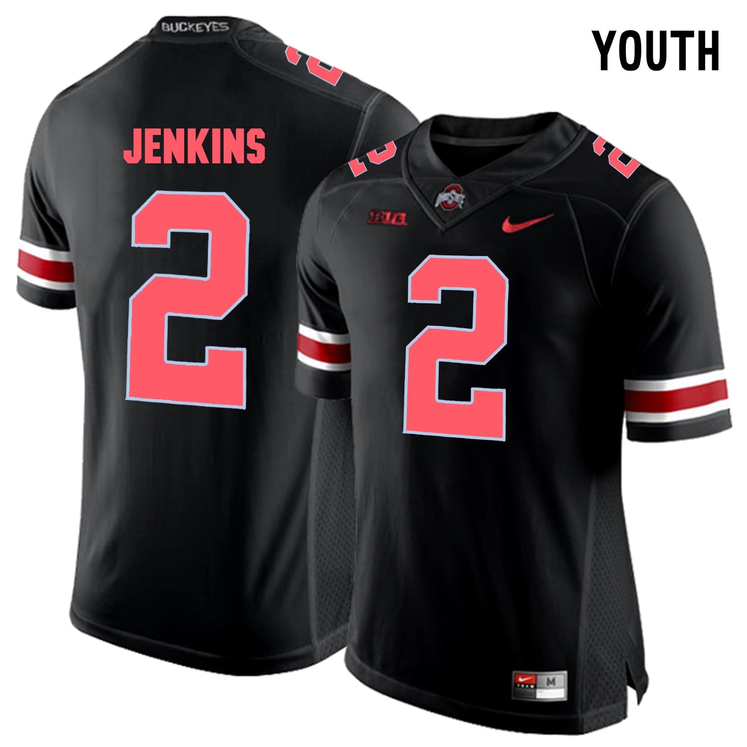YOUTH Malcolm Jenkins 2 -Blackout College Football Jersey football jersey product view 1