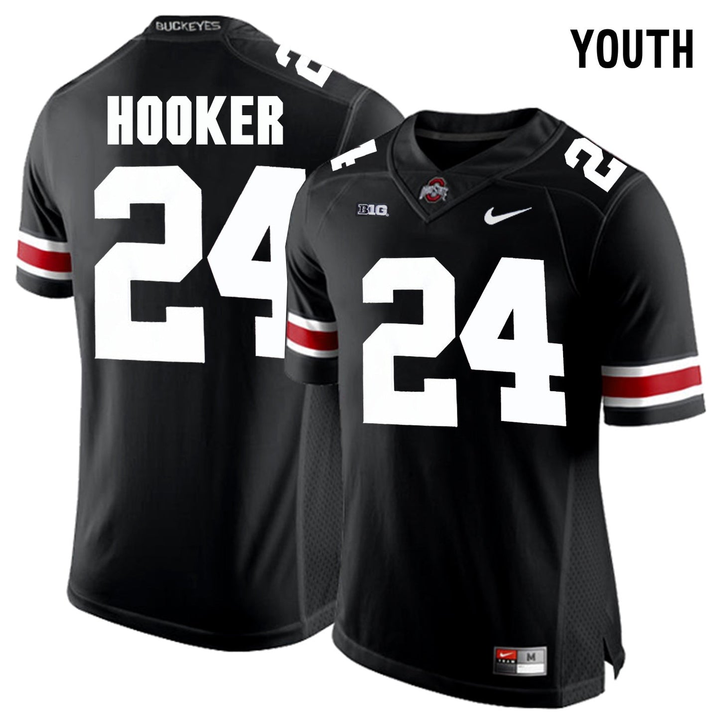 YOUTH Malik Hooker 24- Black College Football Jersey football jersey product view 1