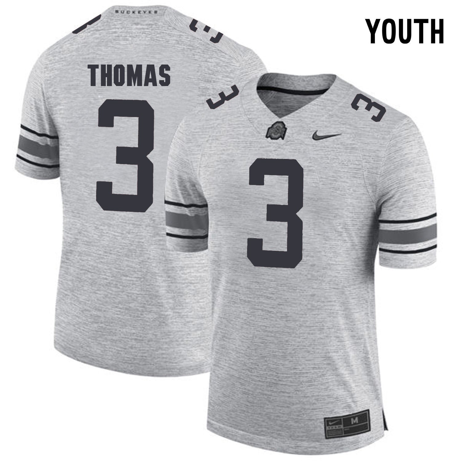 YOUTH Michael Thomas 3-gray College Football Jersey football jersey product view 1