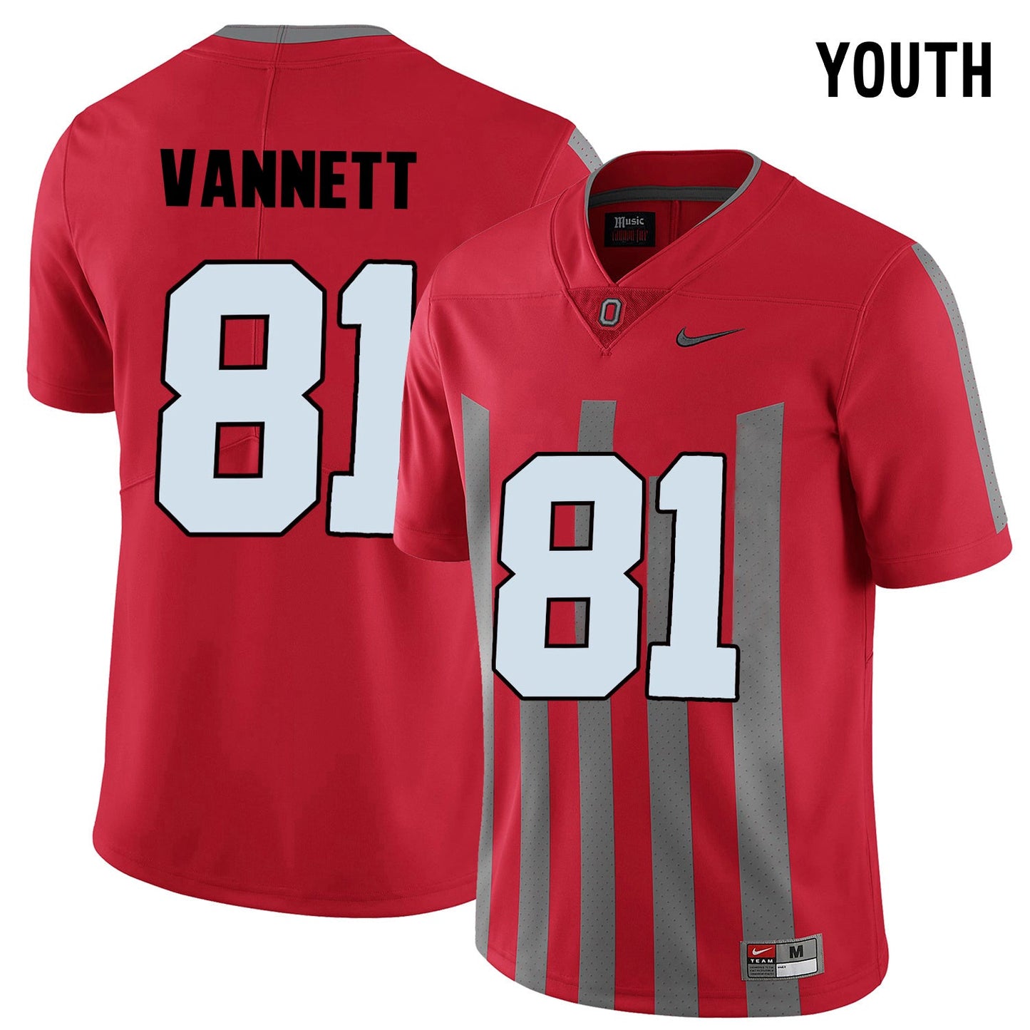 YOUTH Nick Vannett 81-Scarlet College Football Jersey football jersey product view 1