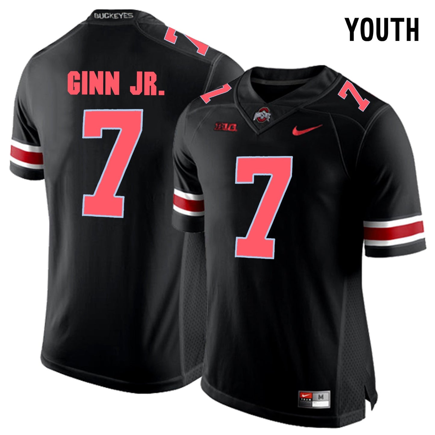 YOUTH Ted Ginn Jr. 7- Blackout College Football Jersey football jersey product view 1