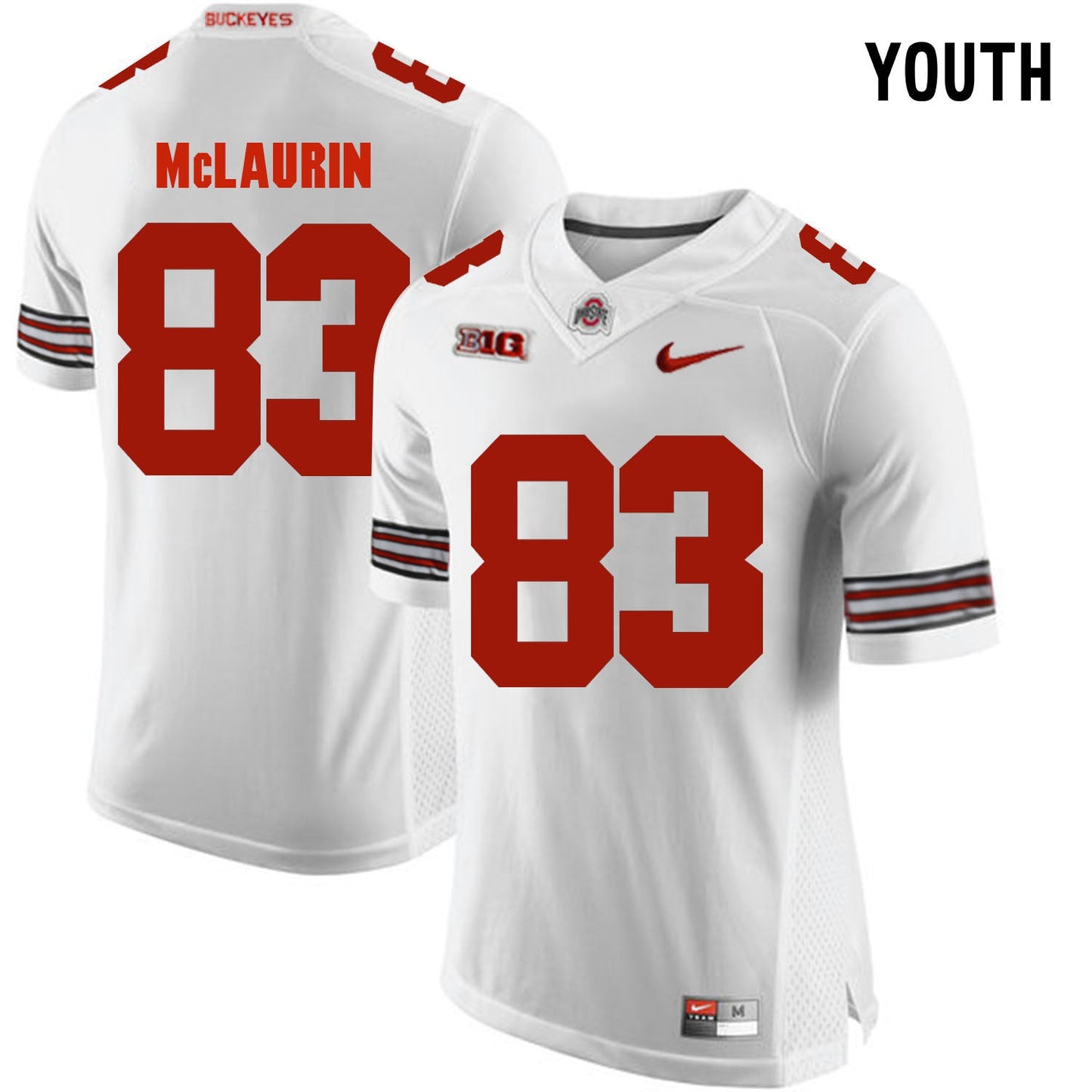 YOUTH Terry McLaurin 83 White College Football Jersey football jersey product view 1