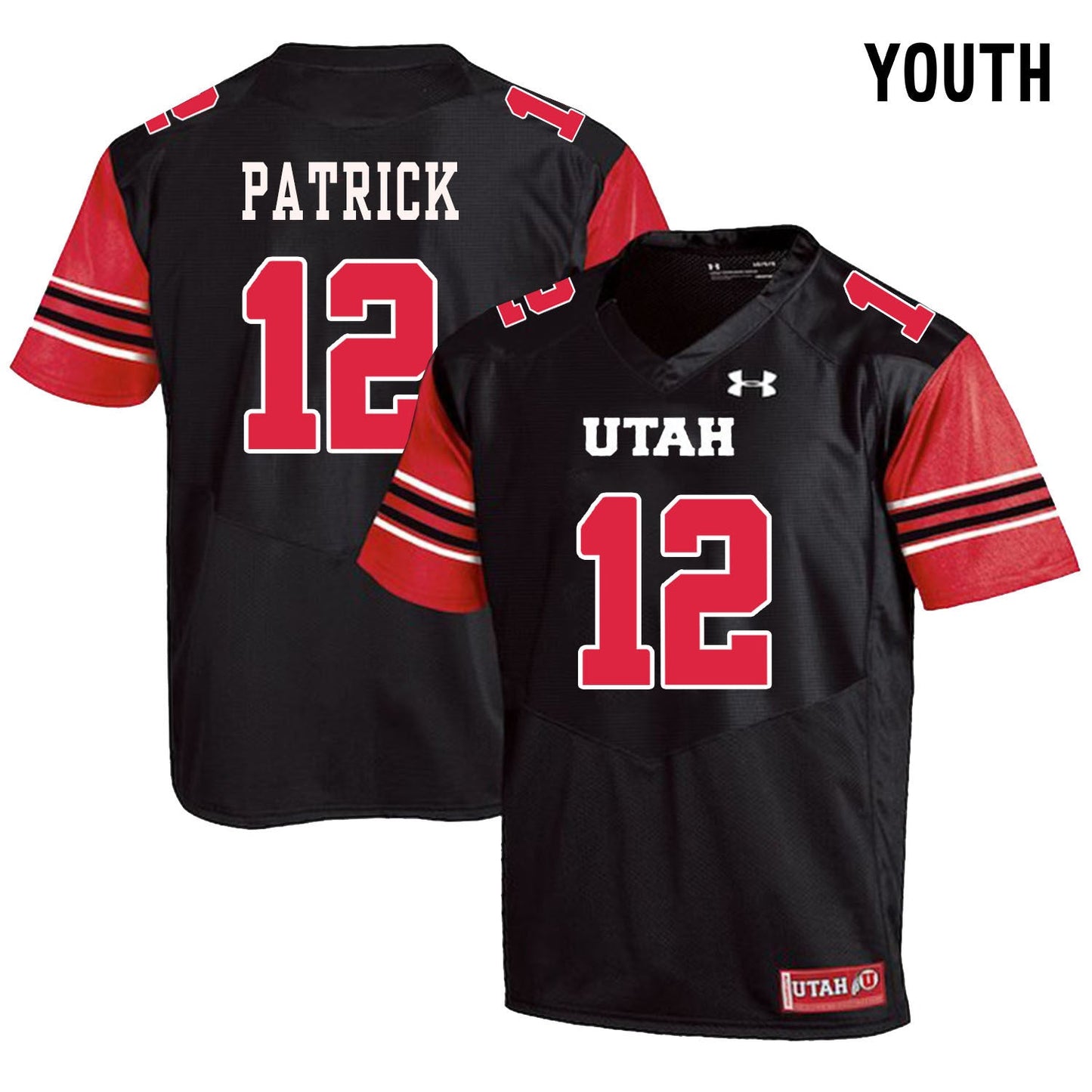 YOUTH Tim Patrick 12 Black College Football Jersey football jersey product view 1