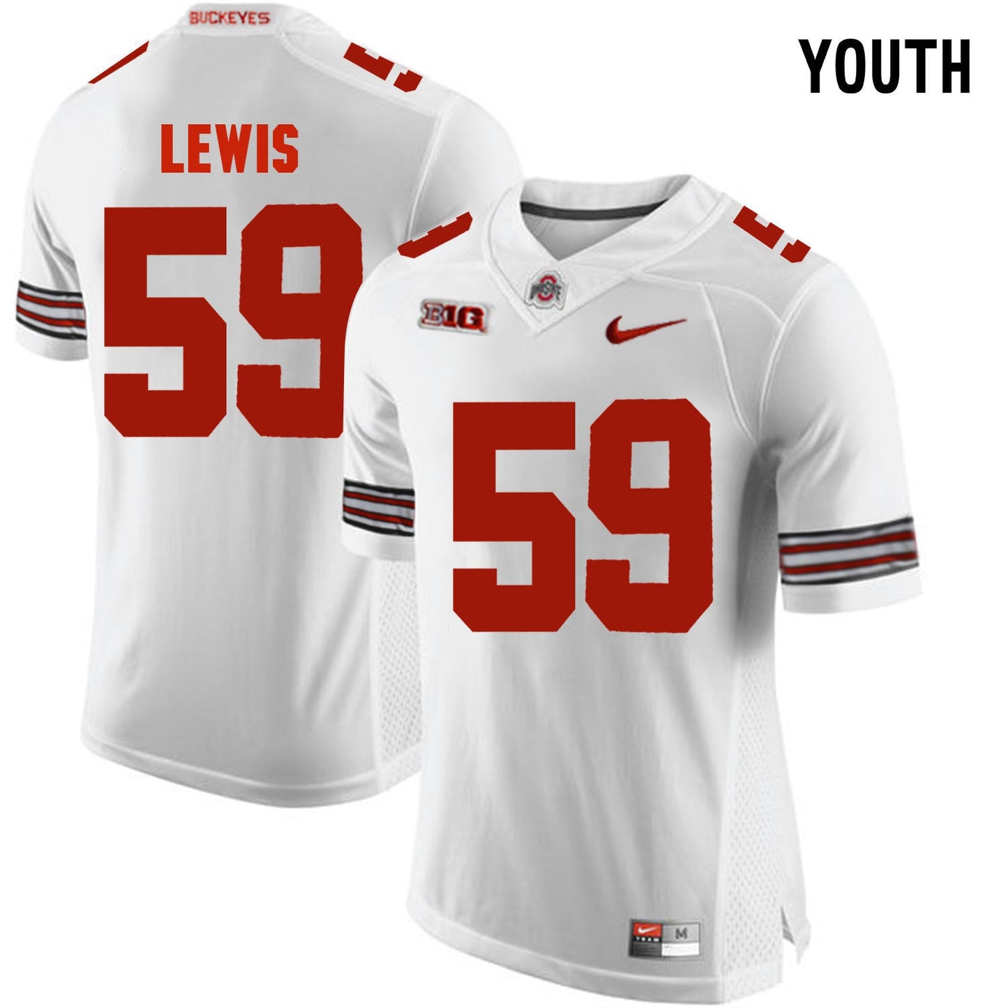 YOUTH Tyquan Lewis 59 White College Football Jersey football jersey product view 1