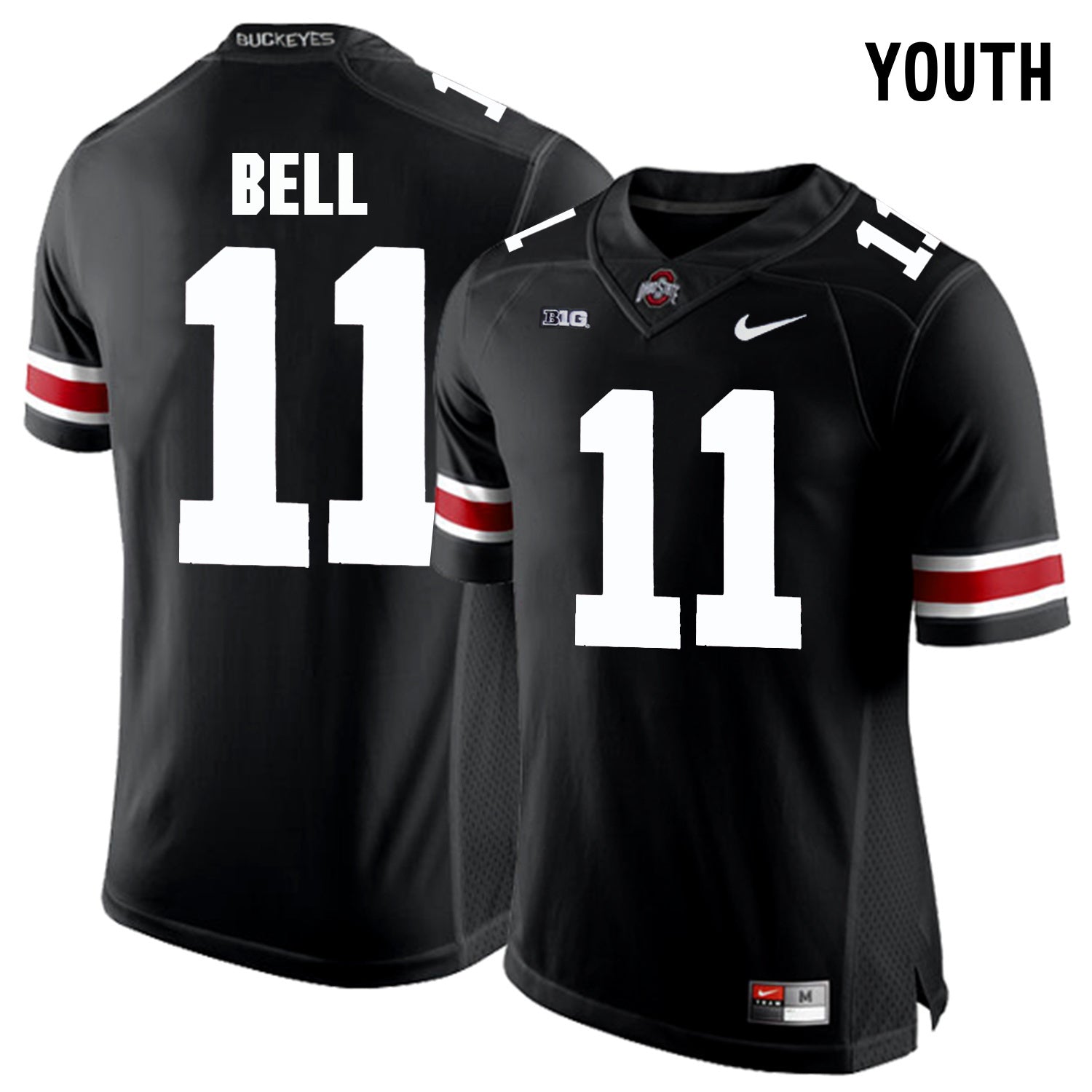 YOUTH Vonn Bell 11 - Black College Football Jersey football jersey product view 1