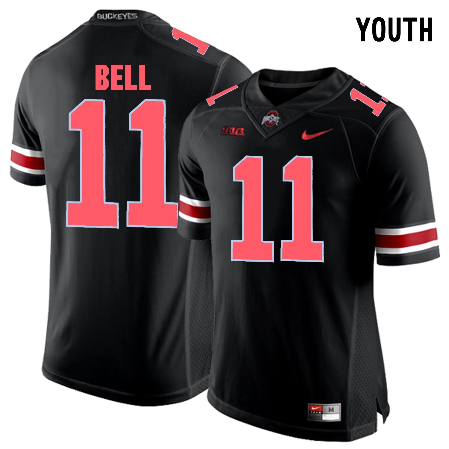 YOUTH Vonn Bell 11 - Blackout College Football Jersey football jersey product view 1