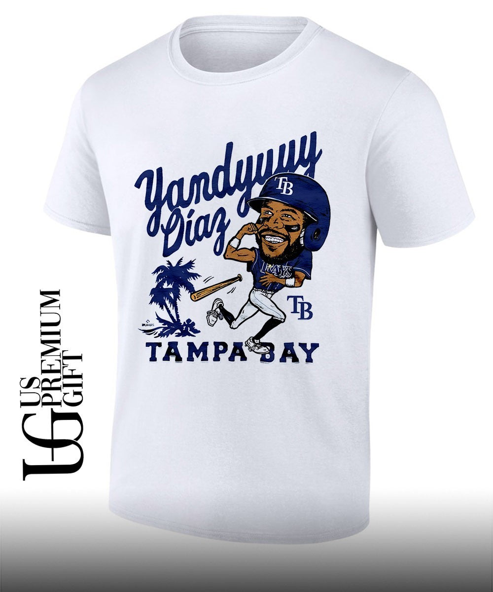 Yandy Daz Tampa Bay Rays baseball caricature signature shirt Unisex T-shirt, Sweatshirt, Hoodie, Long Sleeve Tee - T-Shirt, Sweatshirt, Hoodie