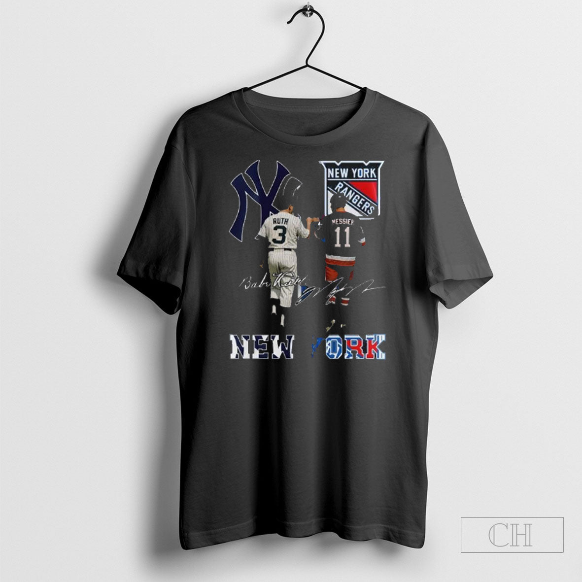 Yankees Babe Ruth And Rangers Mark Messier Shirt Tee Unisex T-shirt, Sweatshirt, Hoodie, Long Sleeve Tee - T-Shirt, Sweatshirt, Hoodie