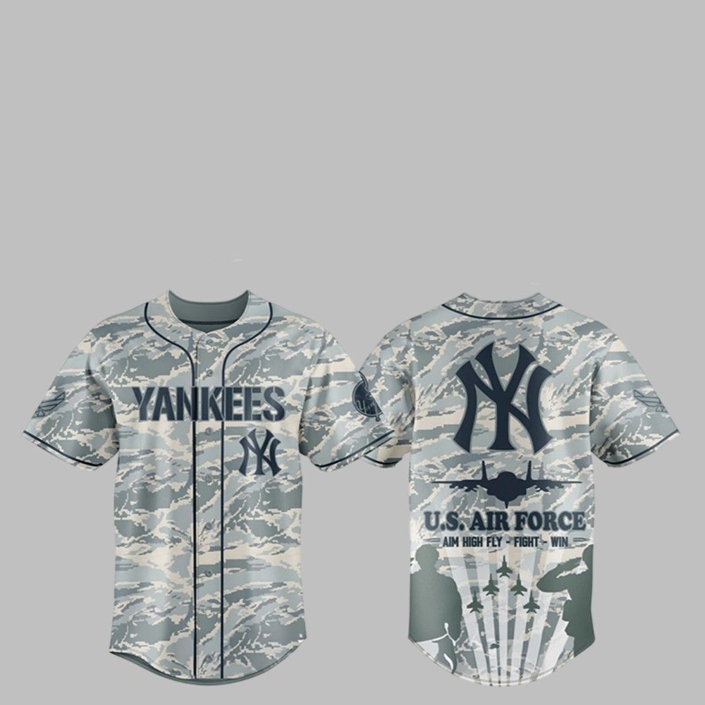 Yankees x Veteran Air Force 2025 Baseball Jersey - Grishko.com baseball jersey product view 1