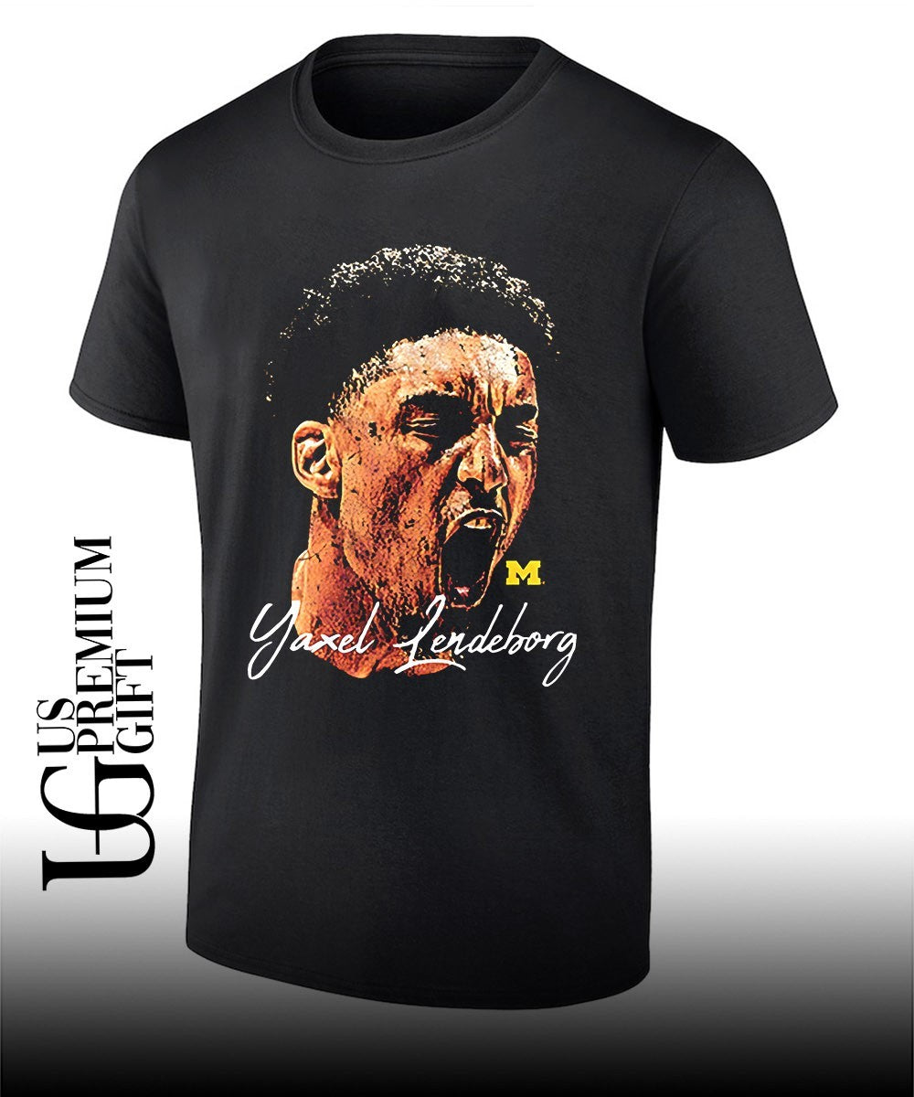 Yaxel Lendeborg scream Michigan Wolverines mens basketball signature shirt Unisex T-shirt, Sweatshirt, Hoodie, Long Sleeve Tee - T-Shirt, Sweatshirt, Hoodie