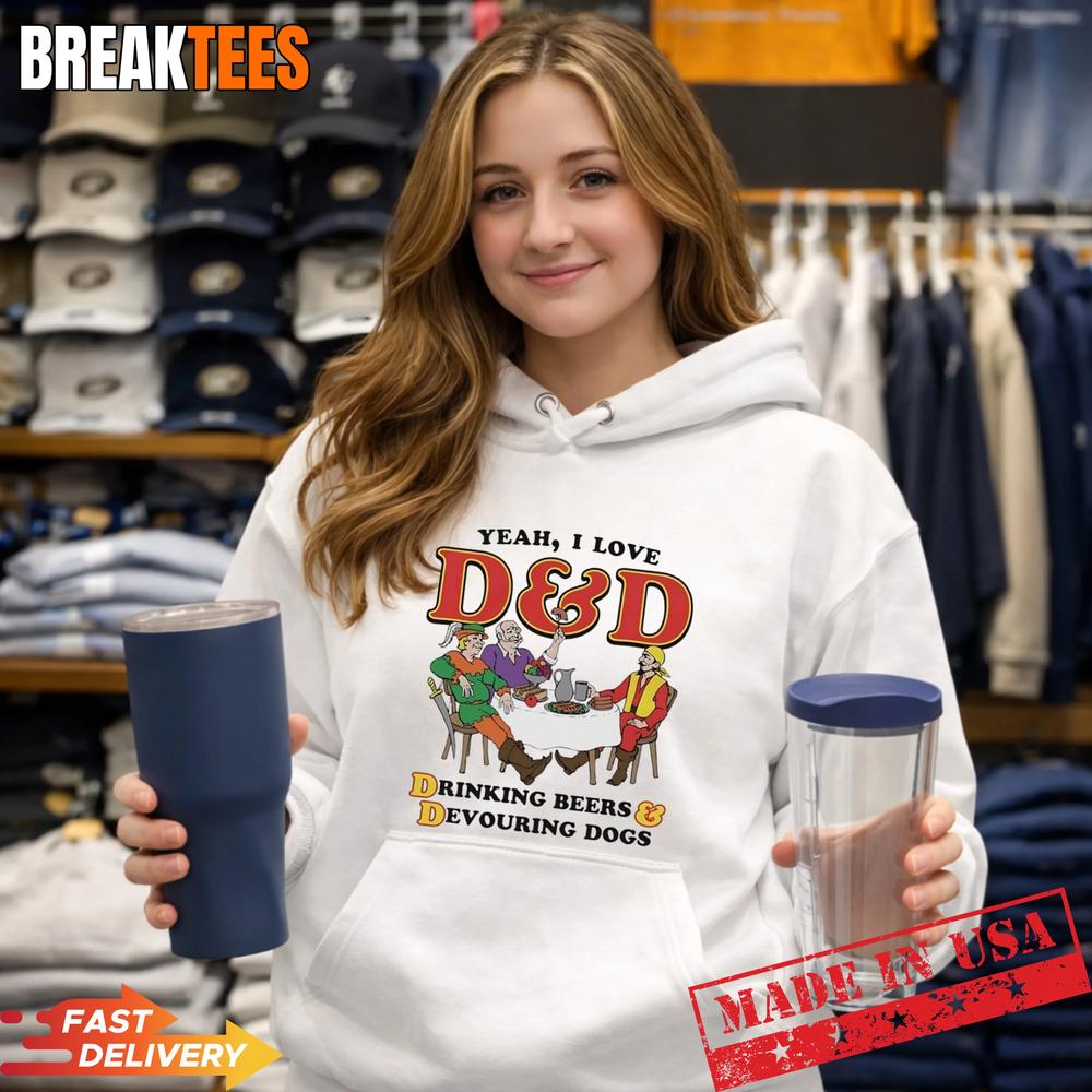 Yeah I Love D&D Drinking Beers And Devouring Dogs - Adult & Kids T-Shirts, Sweatshirts & Hoodies apparel design preview 4