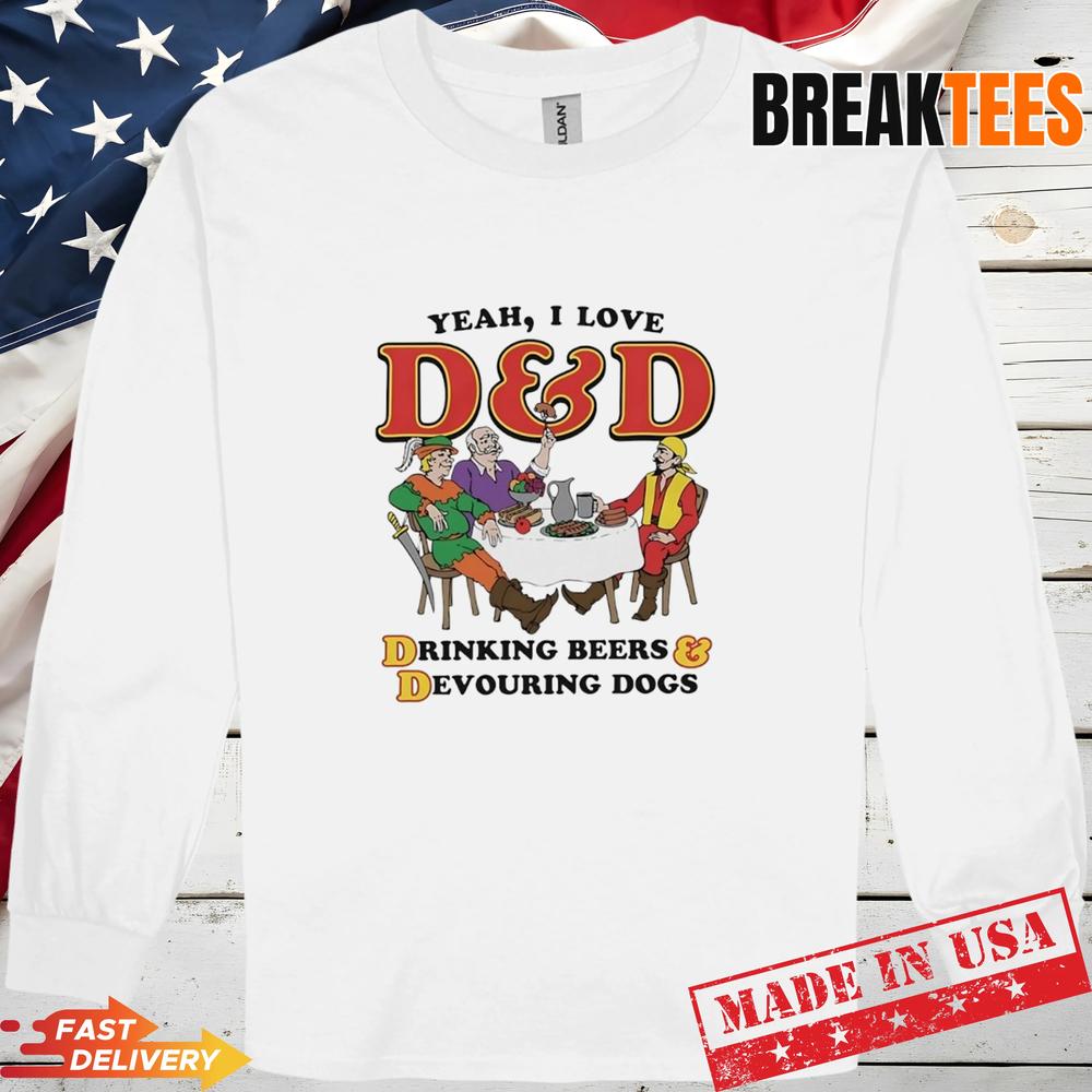 Yeah I Love D&D Drinking Beers And Devouring Dogs - Adult & Kids T-Shirts, Sweatshirts & Hoodies apparel design preview 3