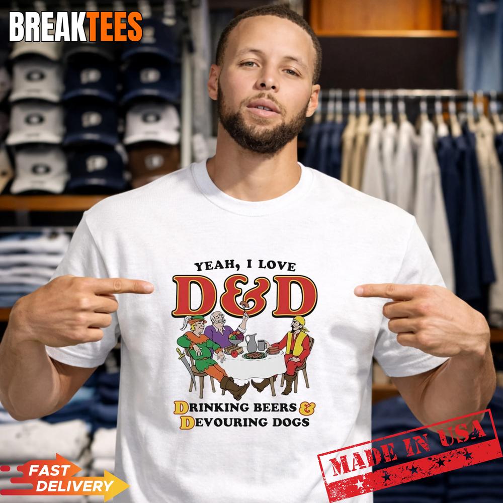 Yeah I Love D&D Drinking Beers And Devouring Dogs - Adult & Kids T-Shirts, Sweatshirts & Hoodies apparel design preview 1