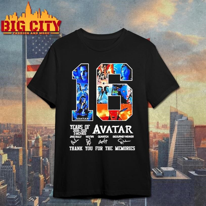 Year Of Avatar 2009 2025 3 Movies Thank You For The Memories Shirt Unisex T-shirt, Sweatshirt, Hoodie, Long Sleeve Tee - T-Shirt, Sweatshirt, Hoodie