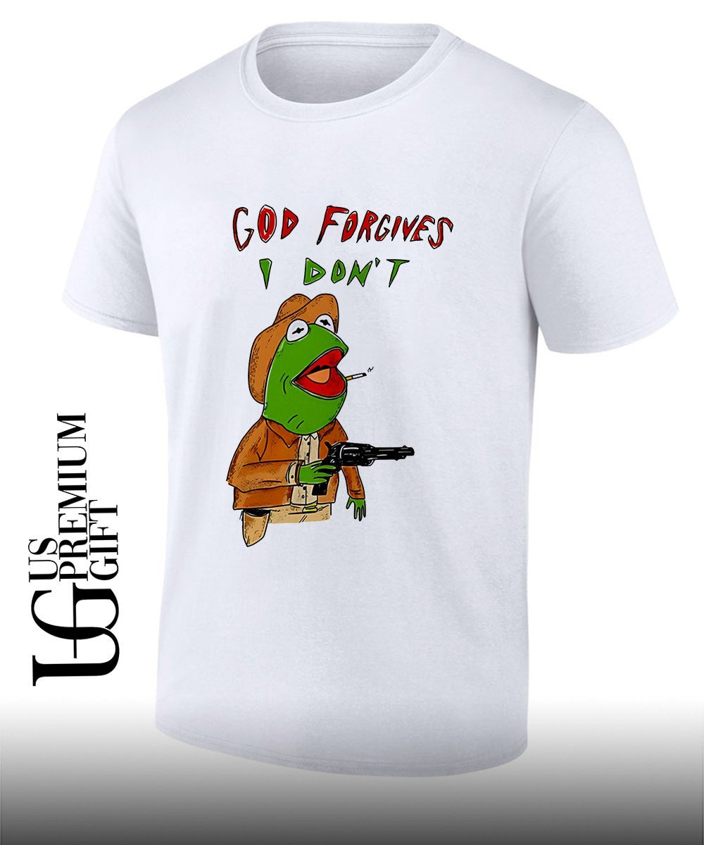 Yeehaw Kermit God Forgives I dont shirt Unisex T-shirt, Sweatshirt, Hoodie, Long Sleeve Tee - T-Shirt, Sweatshirt, Hoodie