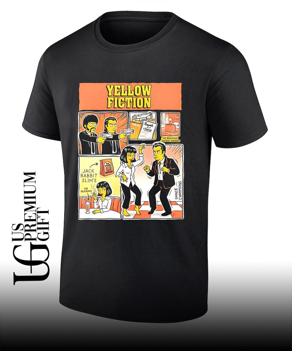 Yellow Fiction Inspired by Pulp Fiction shirt Unisex T-shirt, Sweatshirt, Hoodie, Long Sleeve Tee - T-Shirt, Sweatshirt, Hoodie