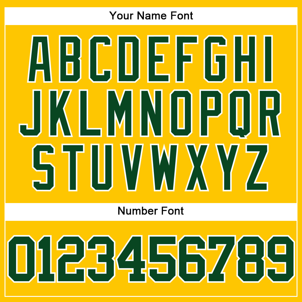 Custom Yellow Green-White Authentic Baseball Jersey baseball jersey product view 5