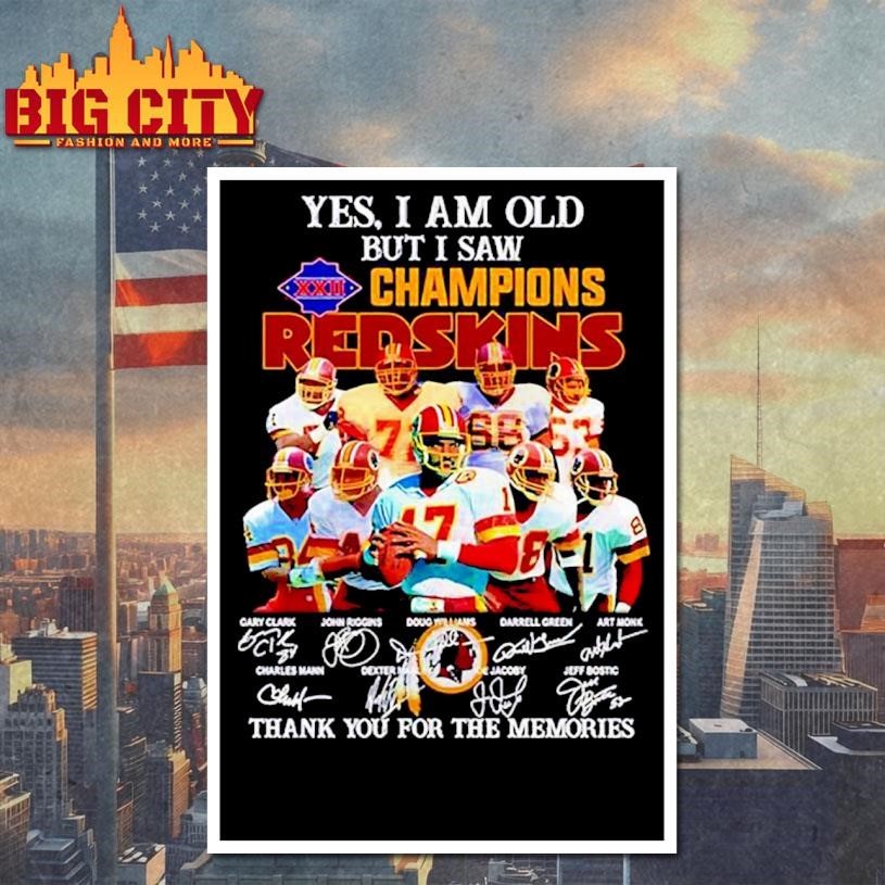 Yes I am old but saw 1987 Washington Redskins - Adult & Kids T-Shirts, Sweatshirts & Hoodies apparel design preview 4