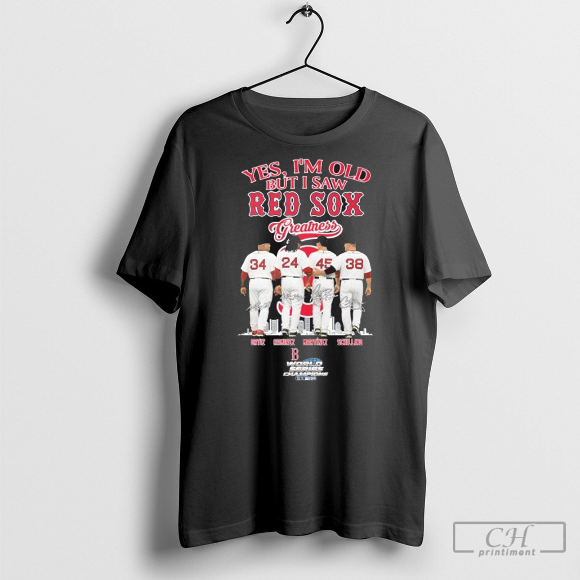 Yes Im Old But I Saw Boston Red Sox David Ortiz Manny Ramirez Pedro Martinez Unisex T-shirt, Sweatshirt, Hoodie, Long Sleeve Tee - T-Shirt, Sweatshirt, Hoodie