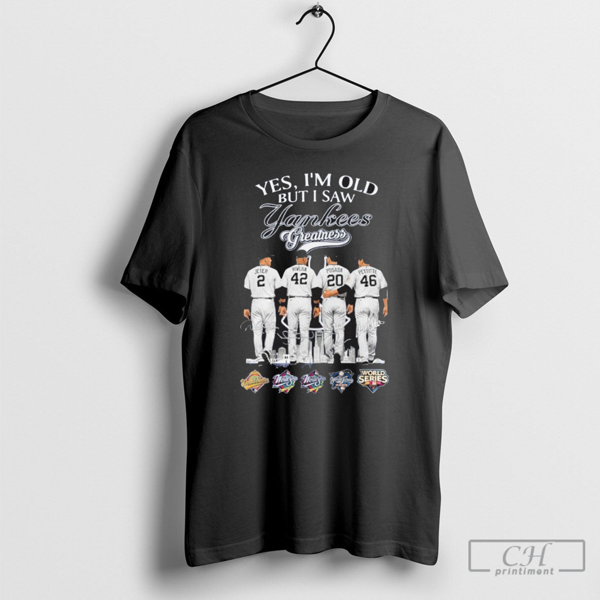 Yes Im Old But I Saw New York Yankees Derek Jeter Mariano Rivera Jorge Posada Unisex T-shirt, Sweatshirt, Hoodie, Long Sleeve Tee - T-Shirt, Sweatshirt, Hoodie