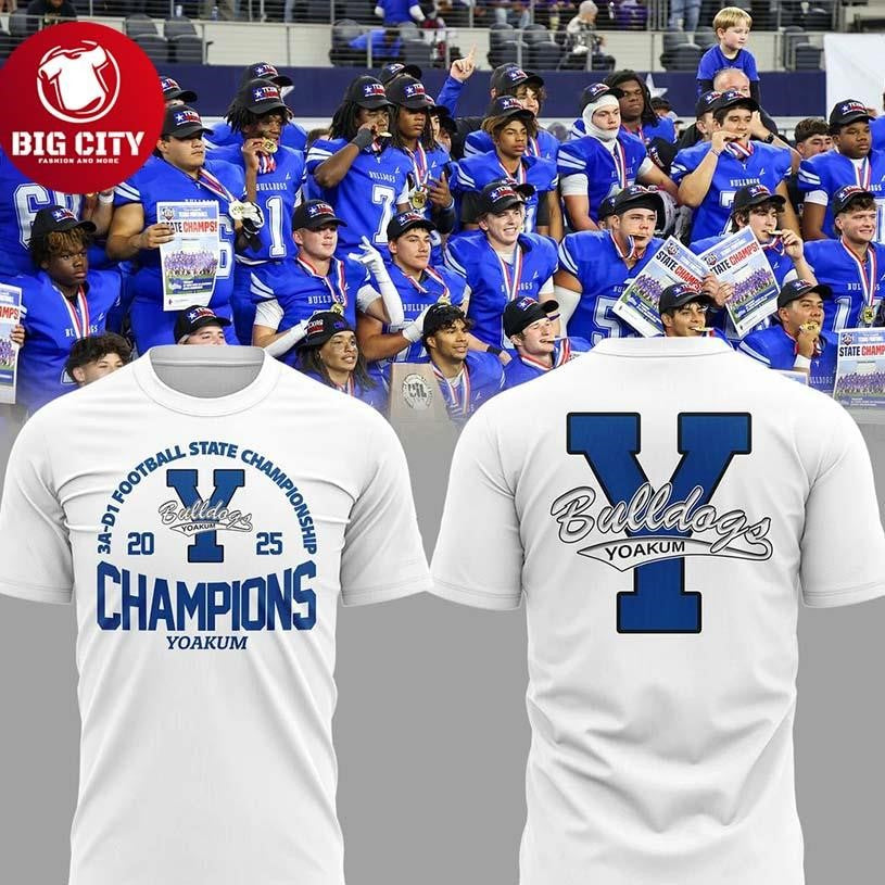 Yoakum Bulldogs Champions Special Edition Two Sided Shirt Unisex T-shirt, Sweatshirt, Hoodie, Long Sleeve Tee - T-Shirt, Sweatshirt, Hoodie