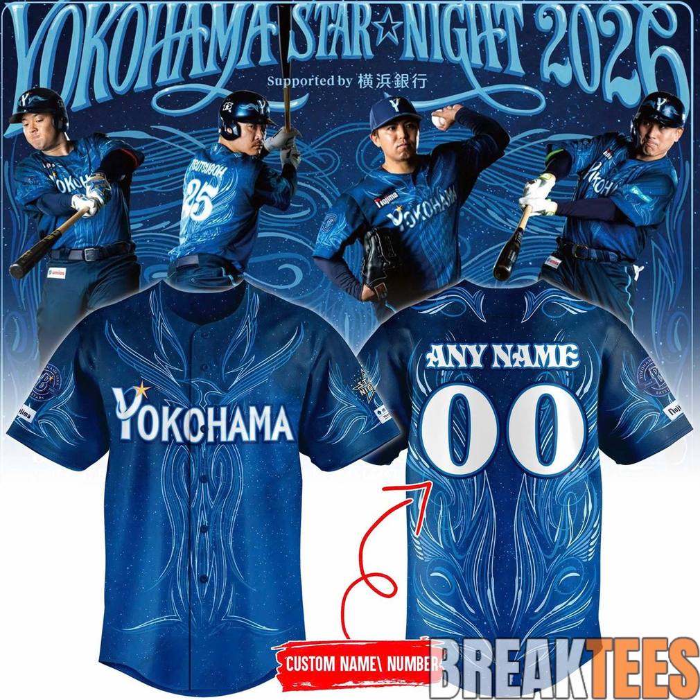 Yokohama DeNA BayStars x STARNIGHT 2026 Custom Jersey Unisex T-shirt, Sweatshirt, Hoodie, Long Sleeve Tee - T-Shirt, Sweatshirt, Hoodie