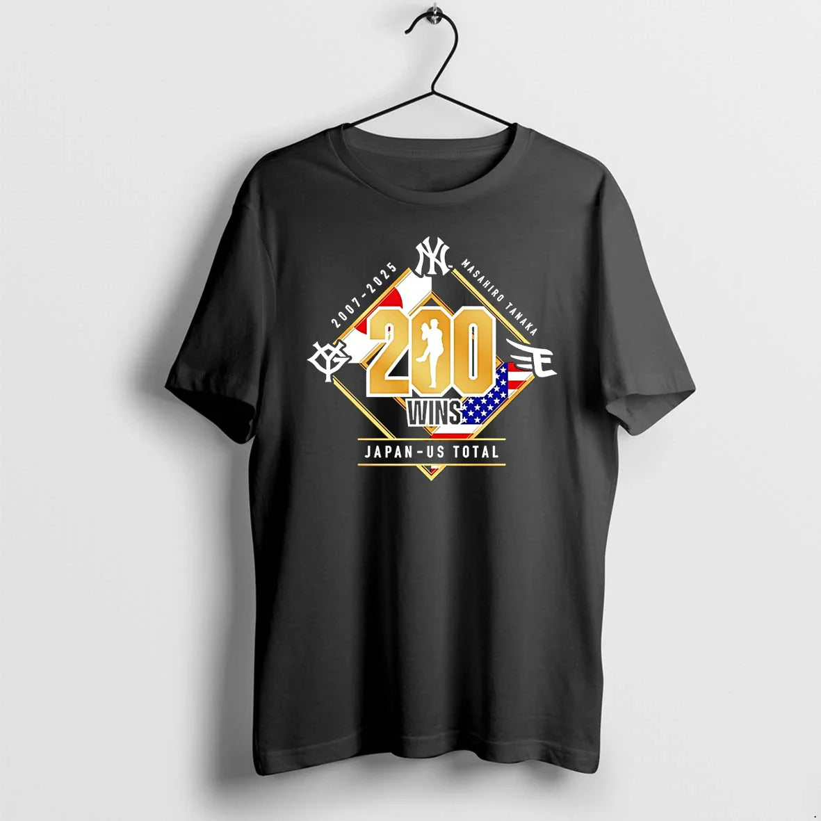 Yomiuri Masahiro 200 Wins 2007 2025 Japan Us Total Tshirts Sweater Unisex T-shirt, Sweatshirt, Hoodie, Long Sleeve Tee - T-Shirt, Sweatshirt, Hoodie