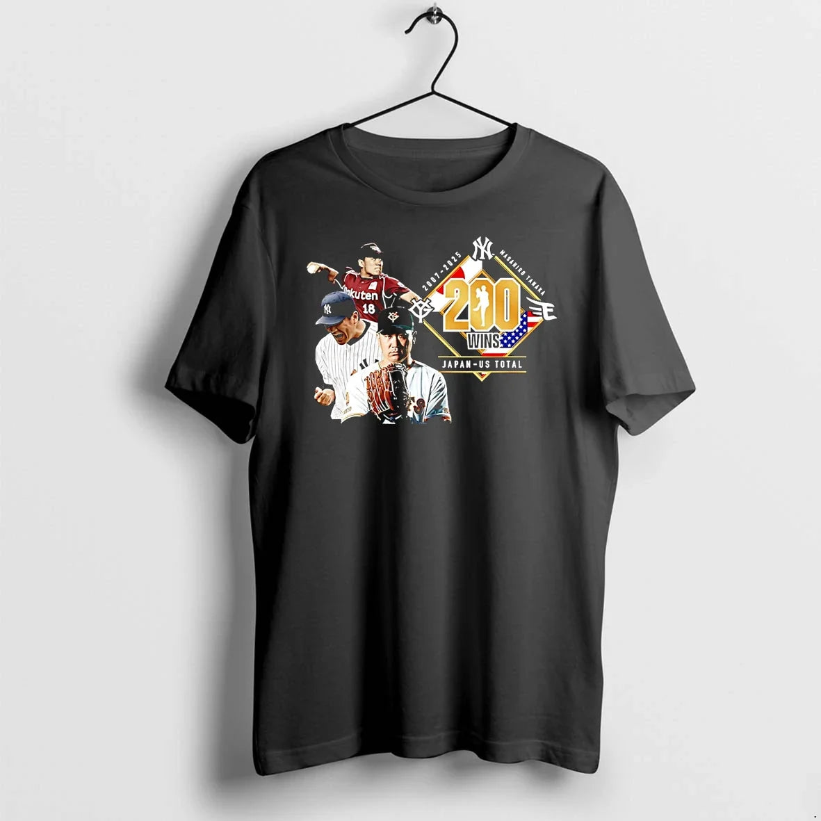 Yomiuri Masahiro Tanakas 200th Victory Tee In Japan Us Tshirts Sweater Unisex T-shirt, Sweatshirt, Hoodie, Long Sleeve Tee - T-Shirt, Sweatshirt, Hoodie