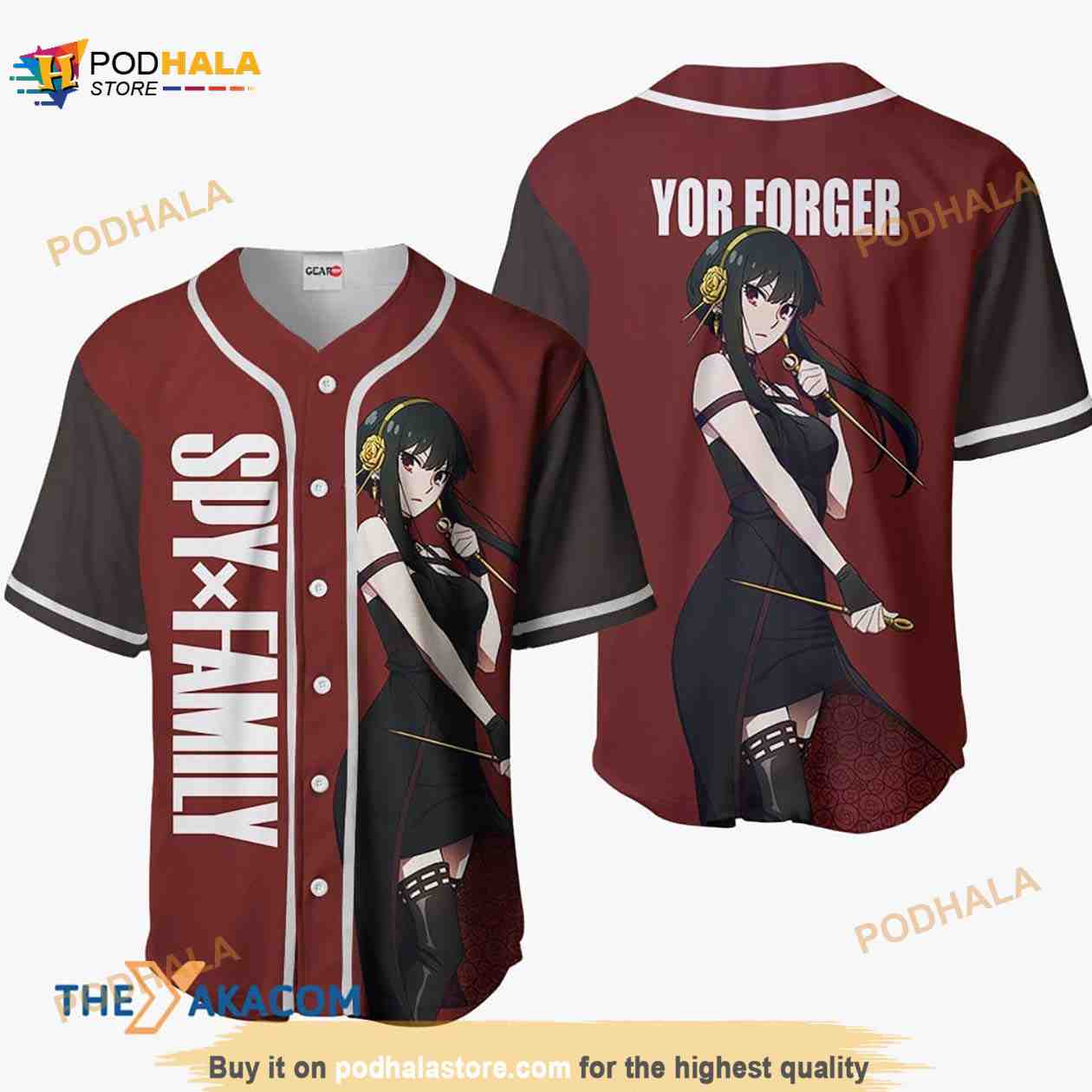 Yor Forger Spy X Family Anime For Fans 3D Baseball Jersey Shirt baseball jersey product view 1