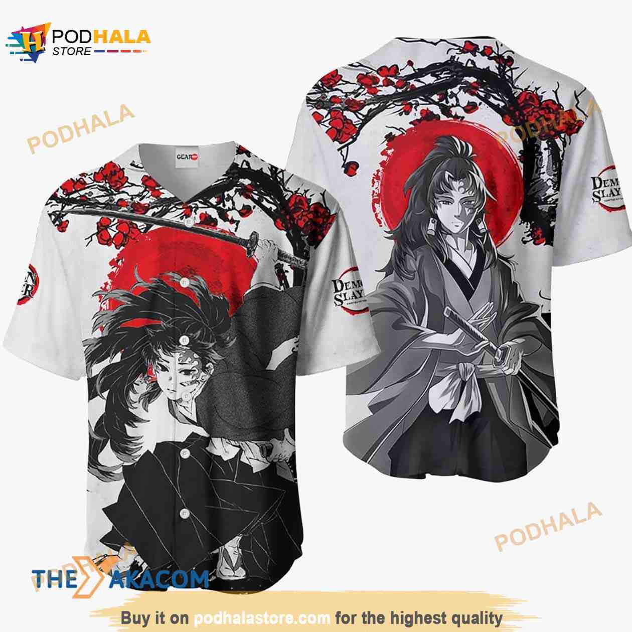 Yoriichi Tsugikuni Kimetsu Anime Japan Style 3D Baseball Jersey Shirt baseball jersey product view 1