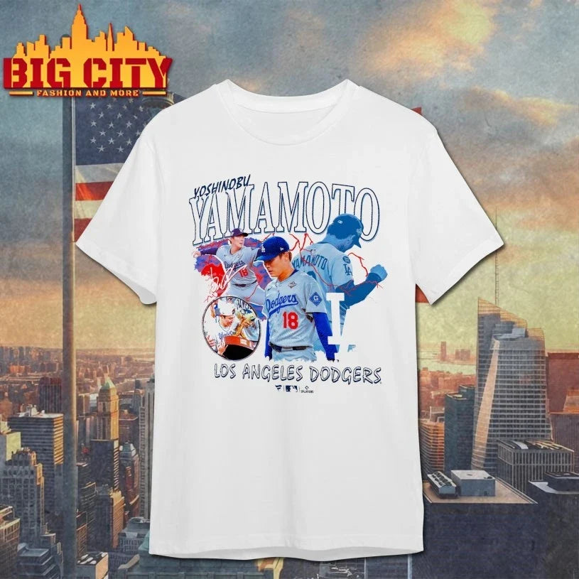 Yoshinobu Yamamoto Los Angeles Dodgers 2025 graphic shirt Unisex T-shirt, Sweatshirt, Hoodie, Long Sleeve Tee - T-Shirt, Sweatshirt, Hoodie