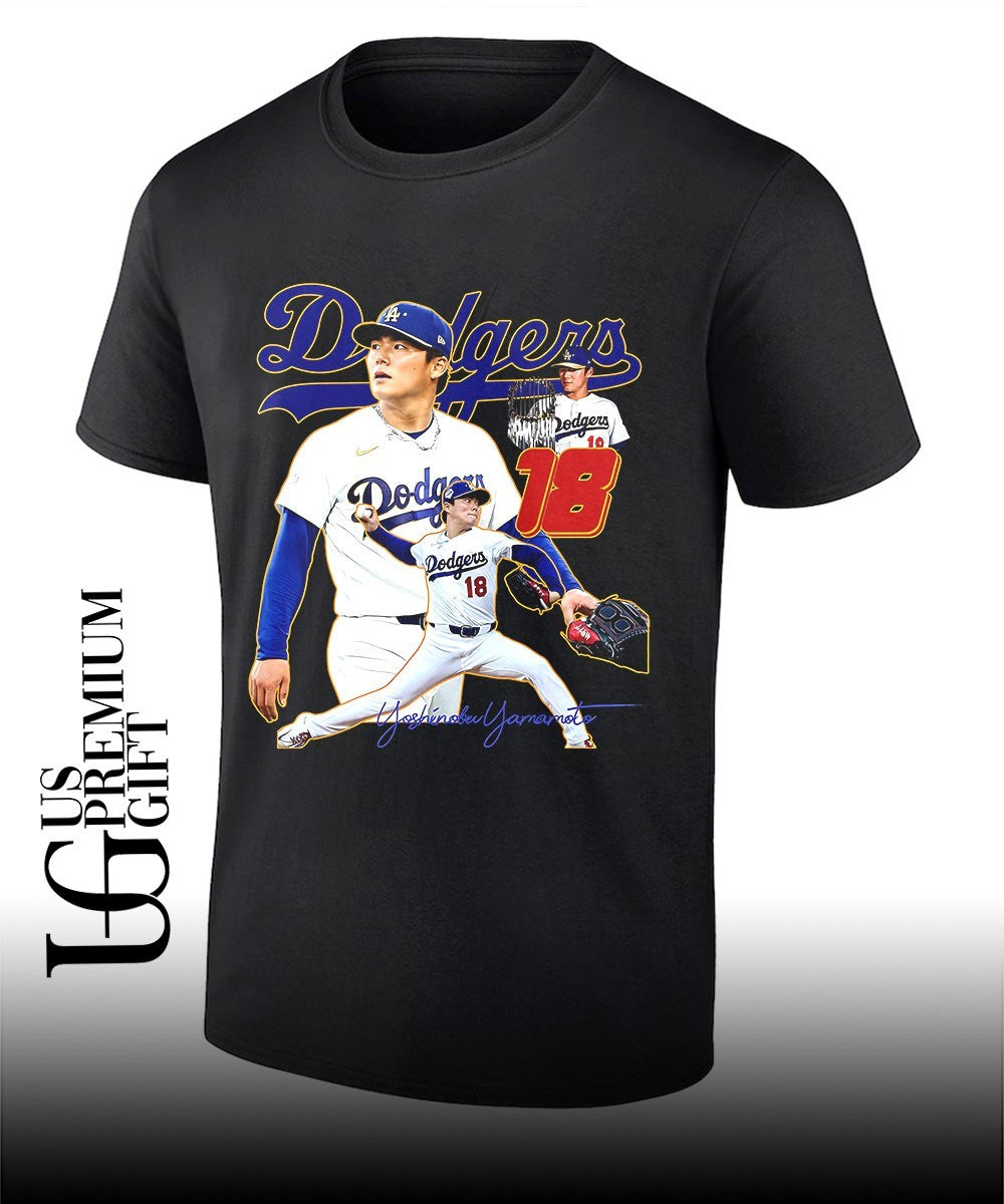Yoshinobu Yamamoto Los Angeles Dodgers MLB 2026 signature shirt Unisex T-shirt, Sweatshirt, Hoodie, Long Sleeve Tee - T-Shirt, Sweatshirt, Hoodie
