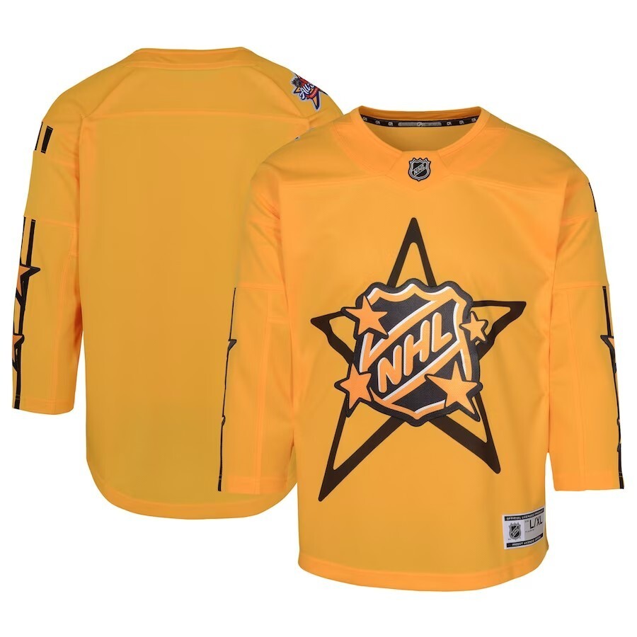 Youth 2024 NHL All-Star Game Premier Jersey - Yellow Hockey Jersey hockey jersey product view 1