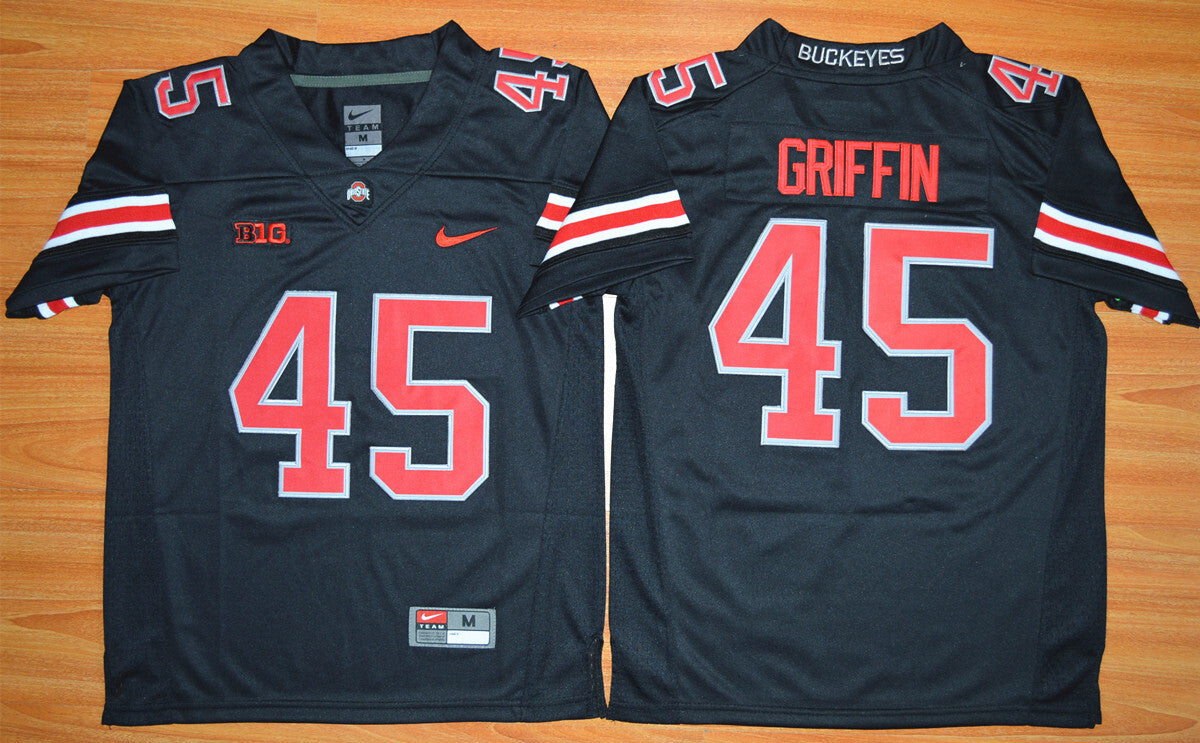 Youth Archie Griffin 45 Blackout College Football Jersey football jersey product view 1
