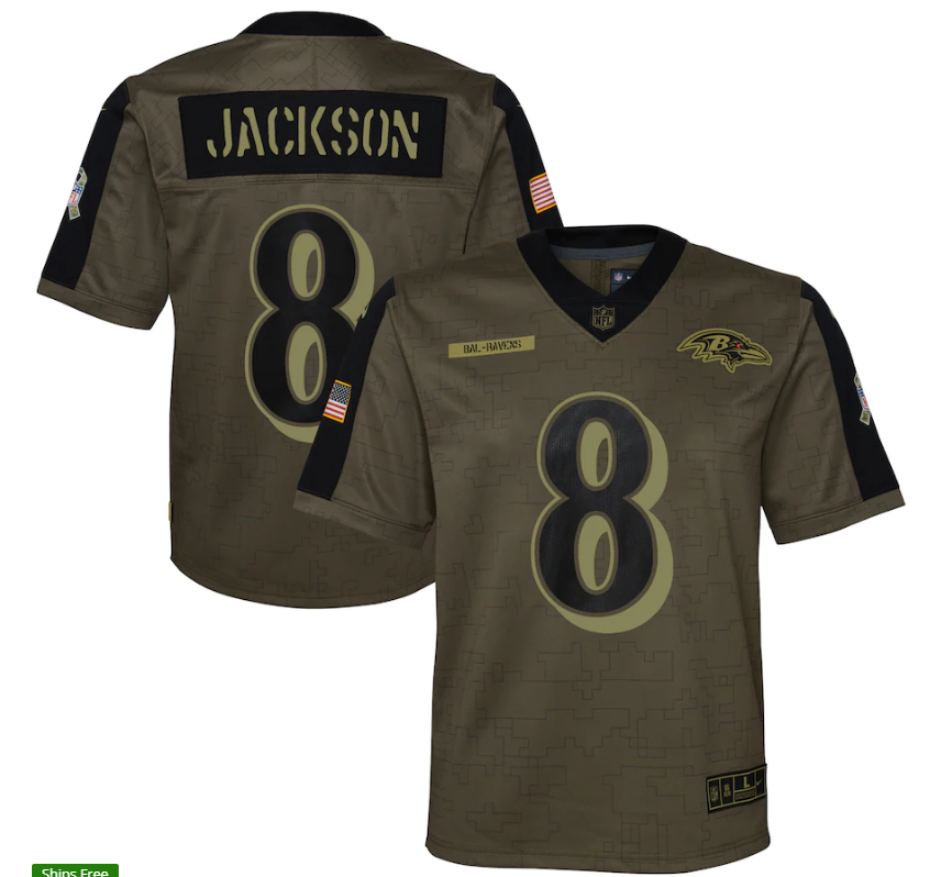 Youth Baltimore Ravens #89 Mark Andrews 21 New Salute Football Jersey football jersey product view 1