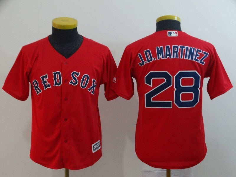 Youth Boston Red Sox #28 J.D Martinez Baseball Jersey baseball jersey product view 1