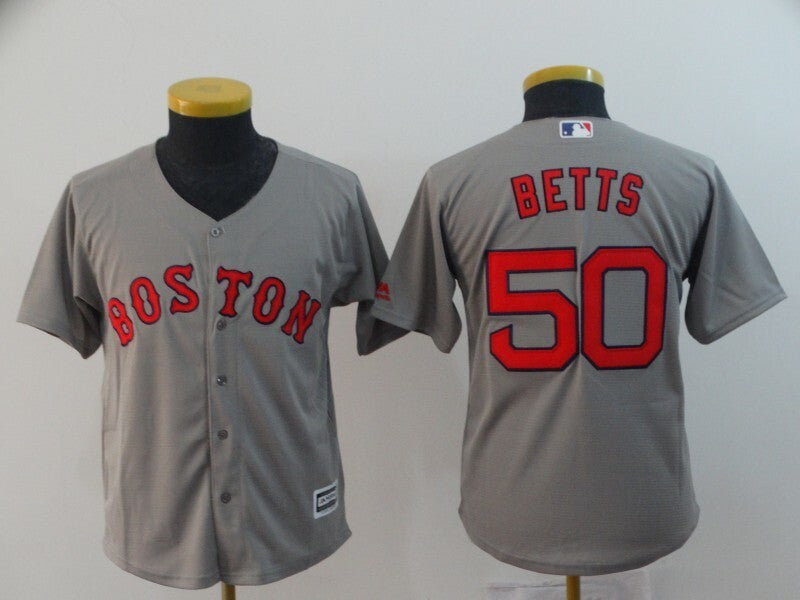 Youth Boston Red Sox #50 Mookie Betts Style 2 Baseball Jersey baseball jersey product view 1