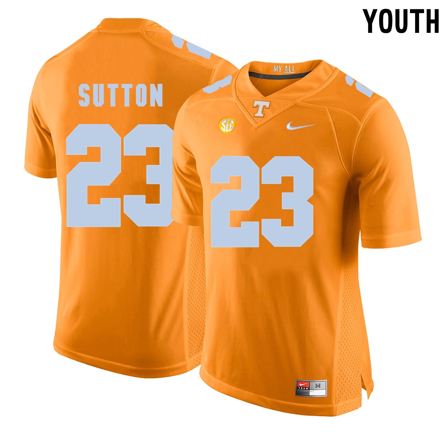 Youth Cameron Sutton 23 Orange College Football Jersey football jersey product view 1