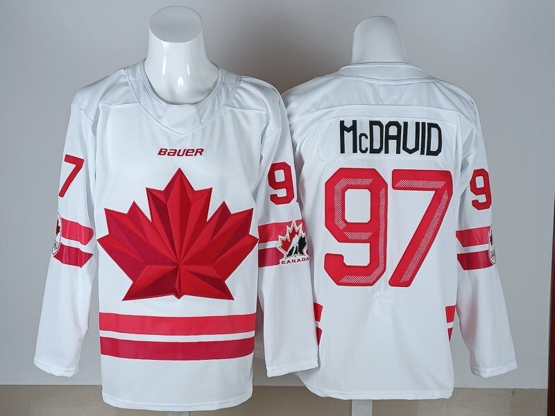 Youth Canada Hockey #97 Connor McDavid Canada 2026 Winter Olympics Youth Style 1 Hockey Jersey hockey jersey product view 1
