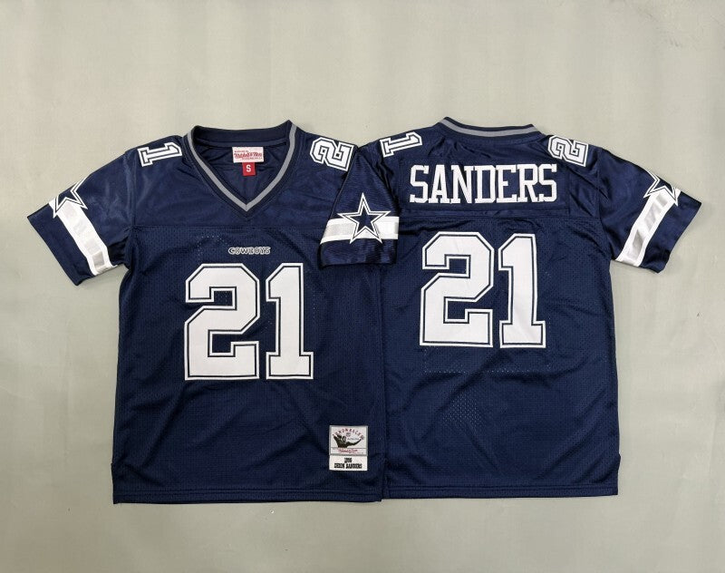 Youth Dallas Cowboys #21 Deion Sanders Cowboys Team Youth Style 1 Football Jersey football jersey product view 1