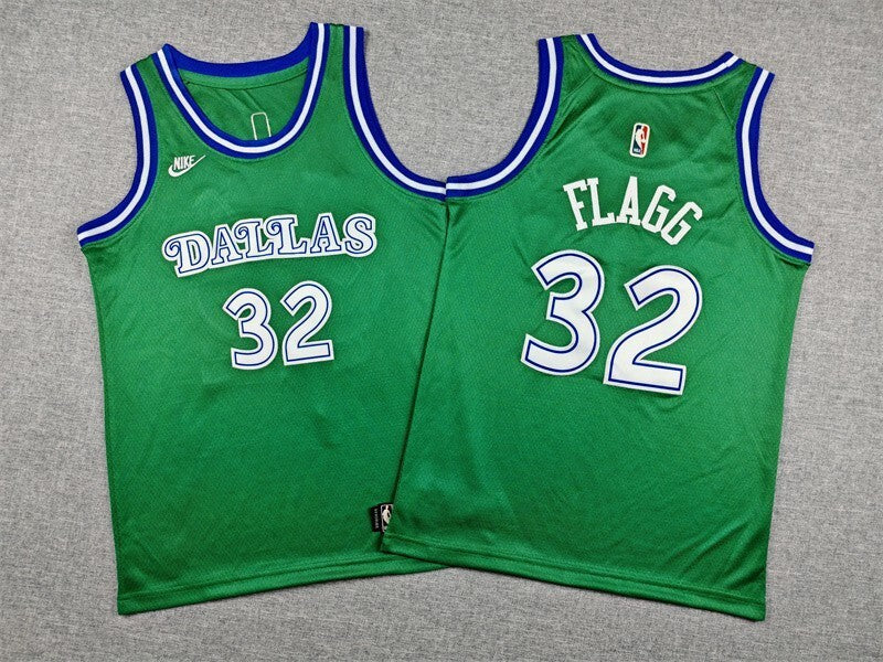 Youth Dallas Mavericks #32 Cooper Flagg Youth Mavericks 32 Classic Green Style 3 Basketball Jersey basketball jersey product view 1