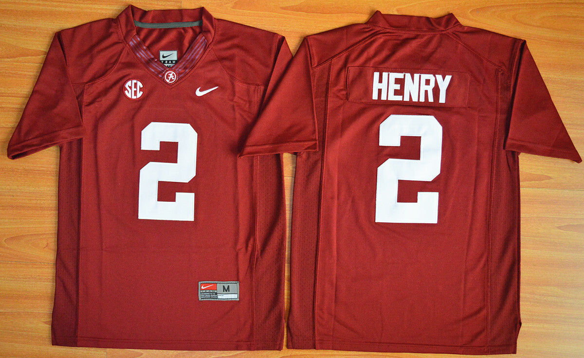 Youth Derrick Henry 2 red College Football Jersey football jersey product view 1