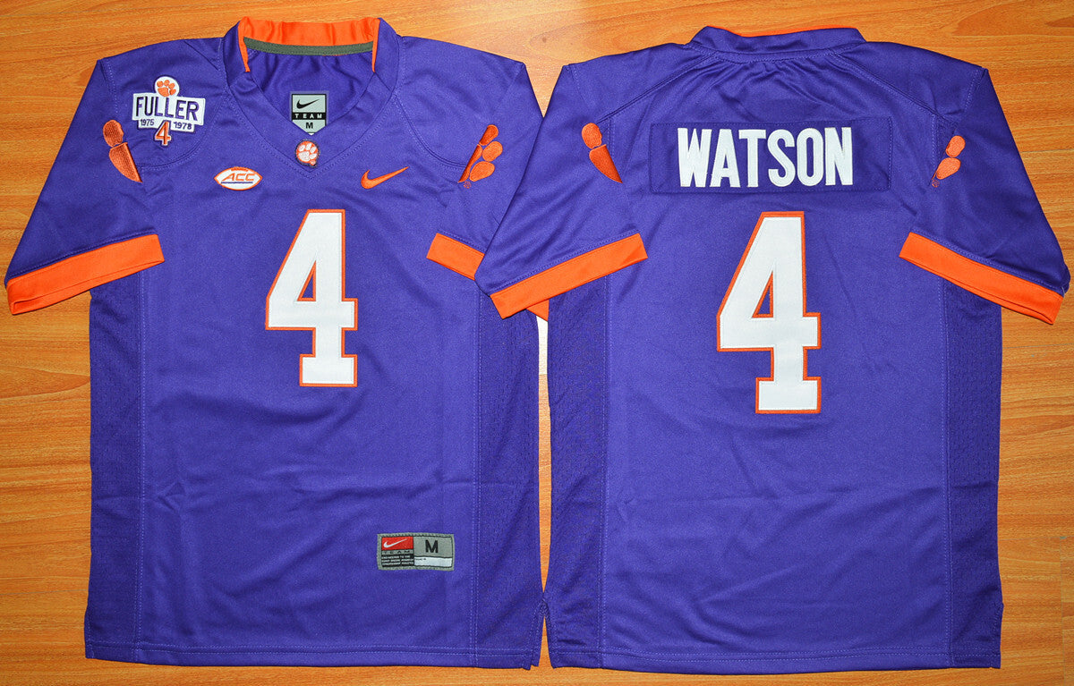 Youth Deshaun Watson 4# purple College Football Jersey football jersey product view 1