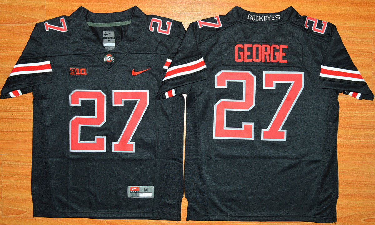 Youth Eddie George 27 blackout College Football Jersey football jersey product view 1