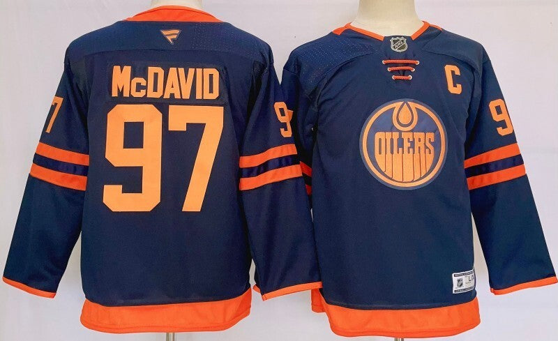 Youth Edmonton Oilers #97 Connor McDavid Youth Style 2 Hockey Jersey hockey jersey product view 1