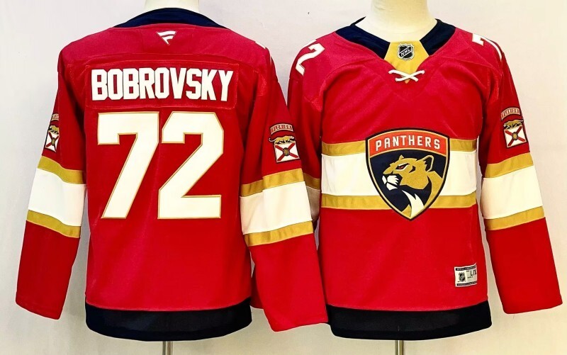 Youth Florida Panthers #72 Sergei Bobrovsky Youth Hockey Jersey hockey jersey product view 1