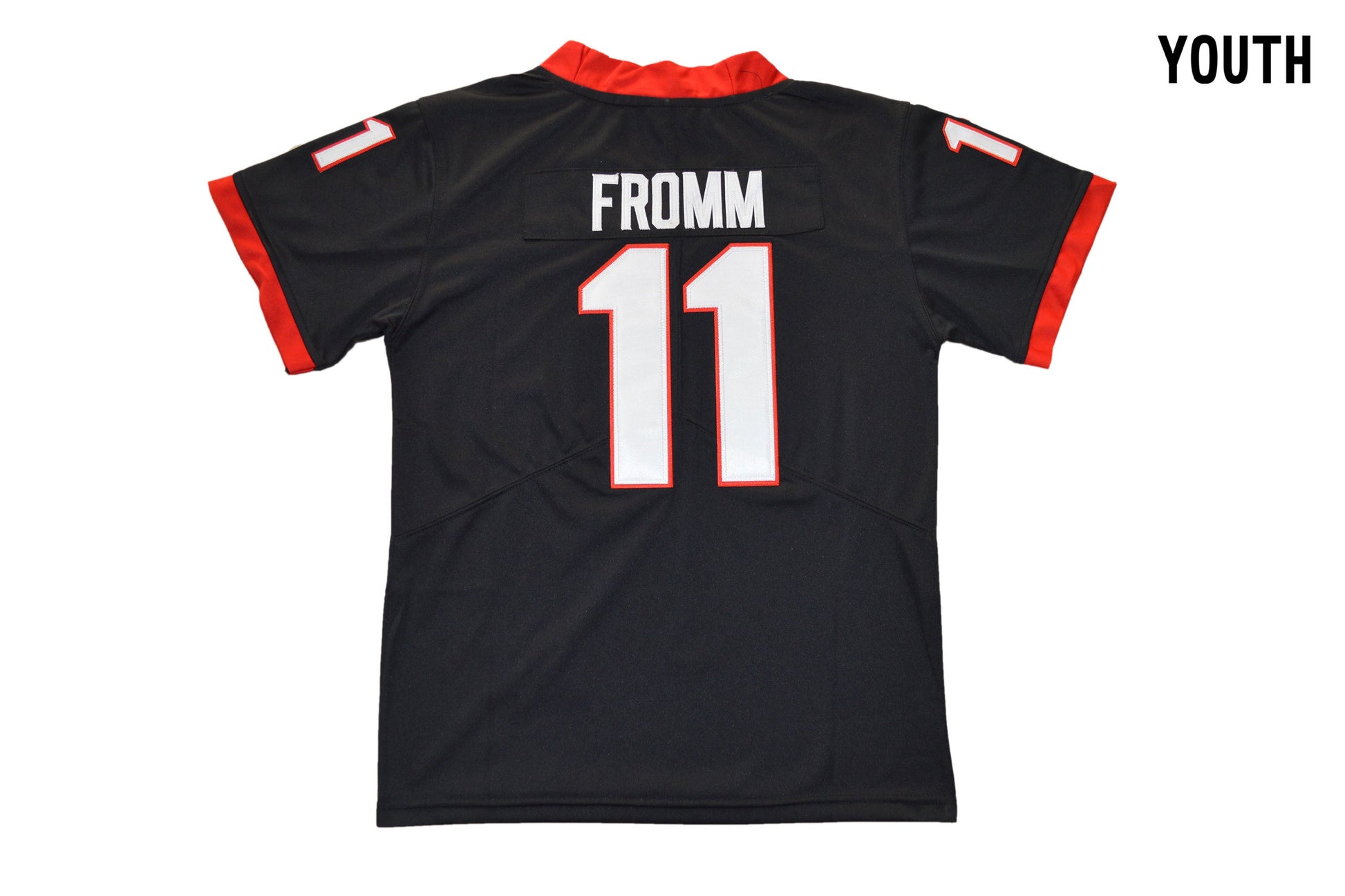 Youth Georgia 11 Black Back College Football Jersey football jersey product view 1