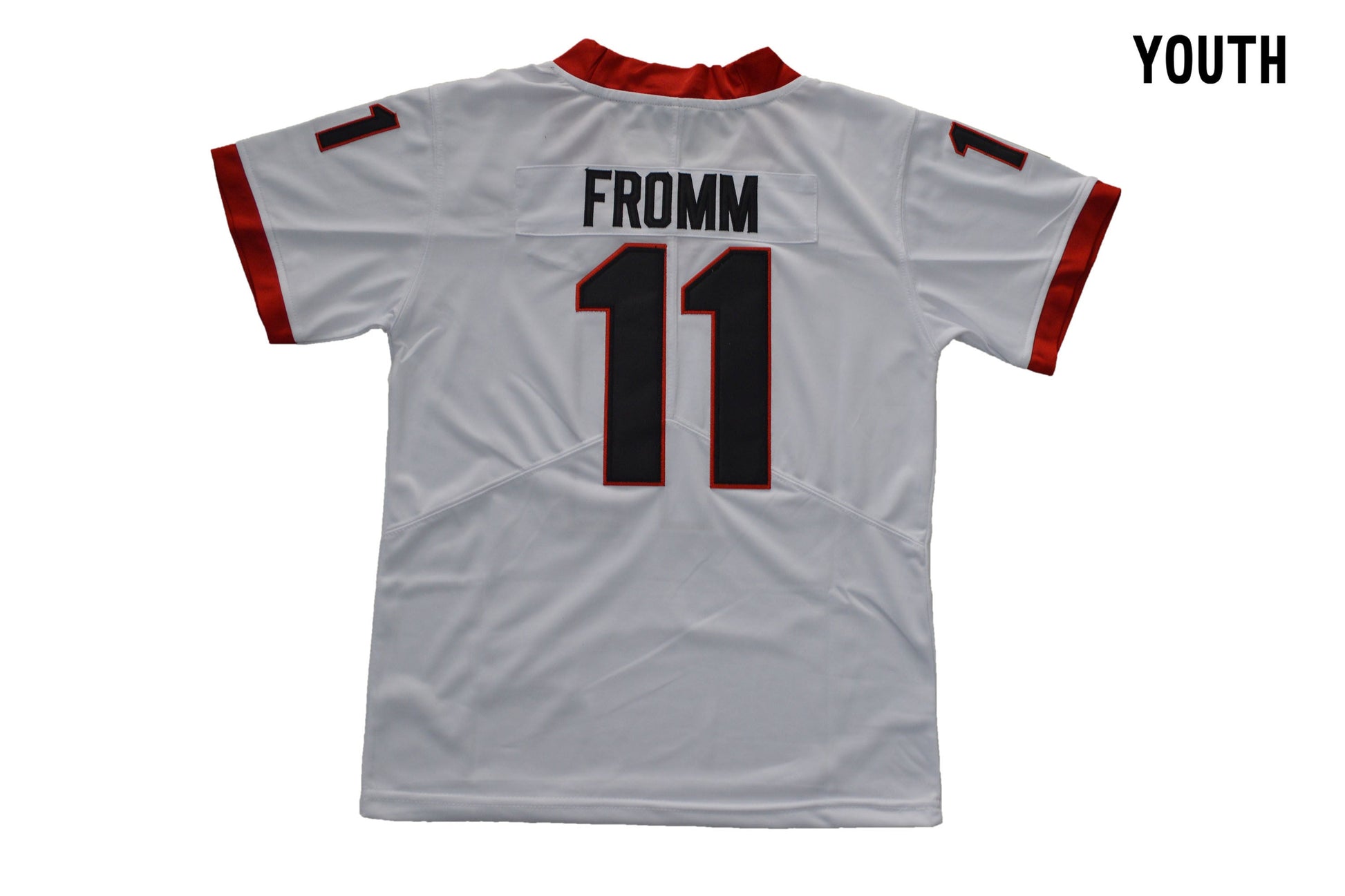 Youth Georgia 11 White Back College Football Jersey football jersey product view 1