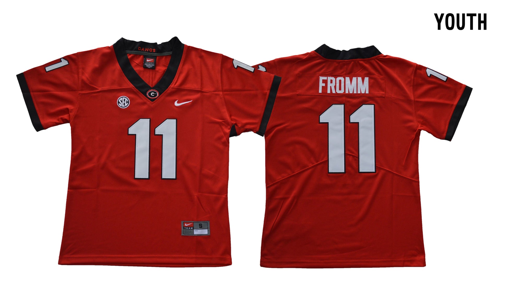 Youth Jake Fromm 11 Red Legend Edition College Football Jersey football jersey product view 1